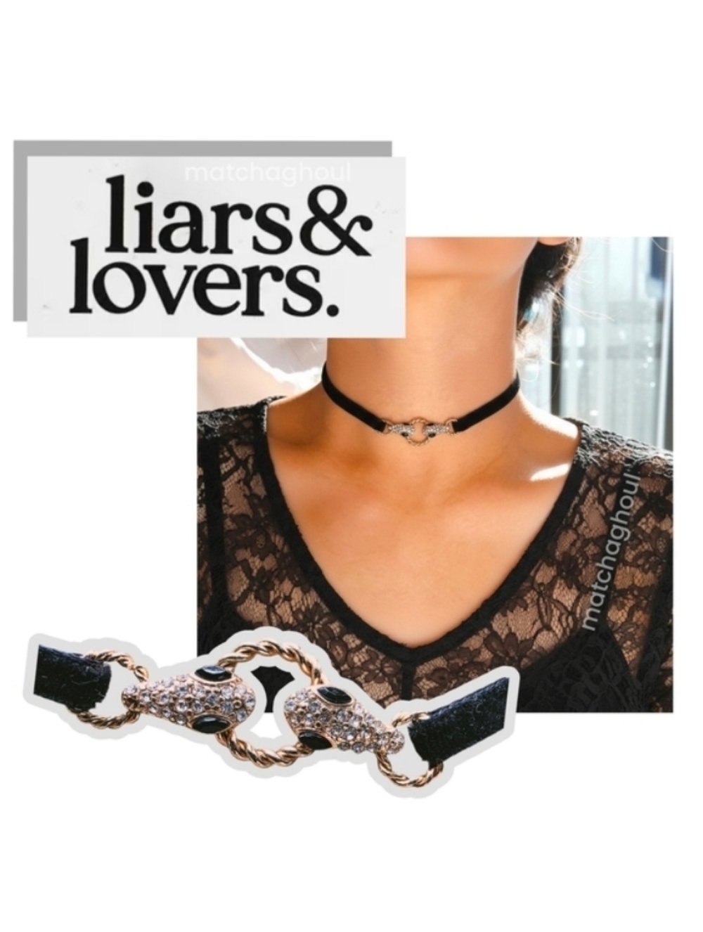 🤍 Velvet Snake Choker